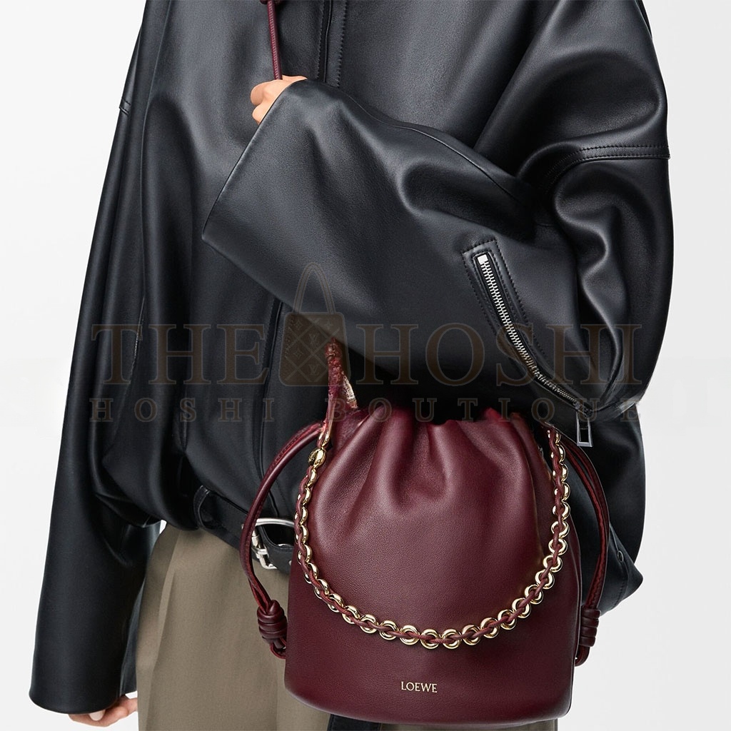 L0ew* FLAMENCO PURSE BUCKET IN MELLOW NAPPA LAMBSKIN 0011054665 (32*24*17cm) Master Quality