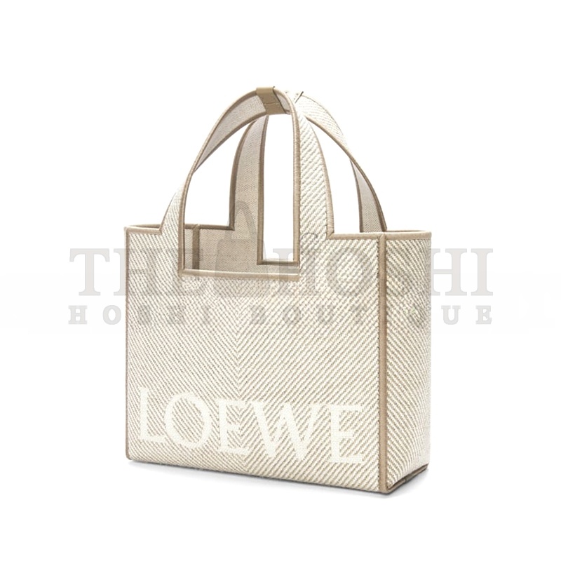 L0ew* SMALL L0ew* FONT TOTE IN JACQUARD CANVAS ALF1B59X14-2370 (24*19.5*11cm) Master Quality