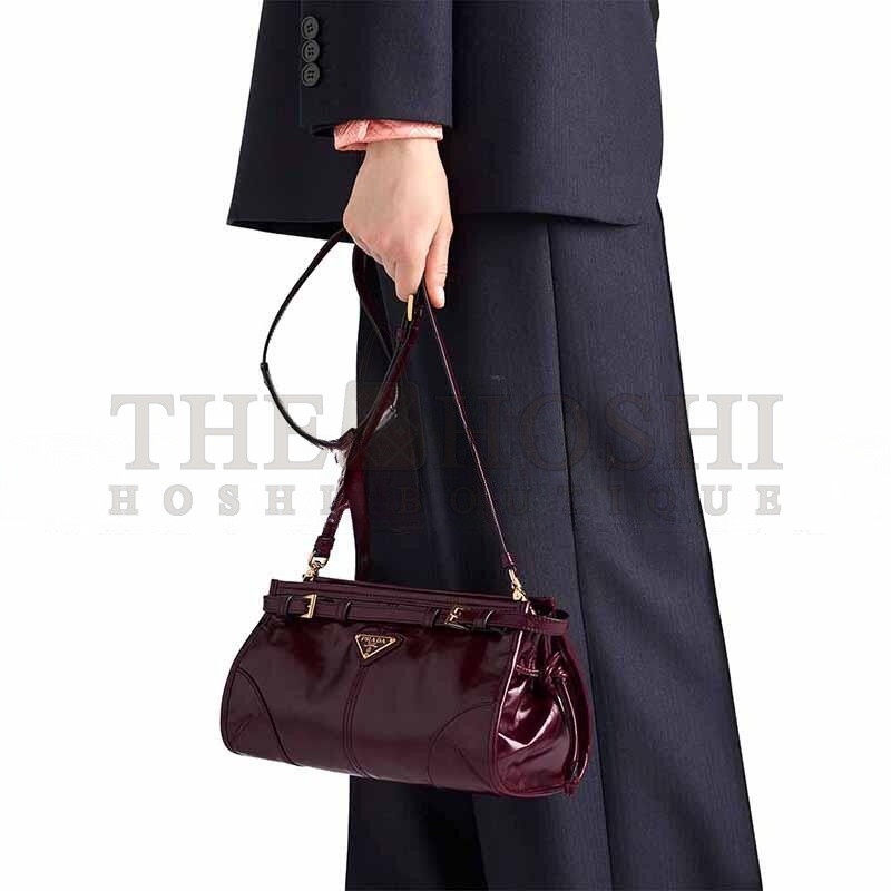 Pra*a BONNIE SMALL LEATHER SHOULDER BAG 1BH215 (26*14*12cm) Master Quality