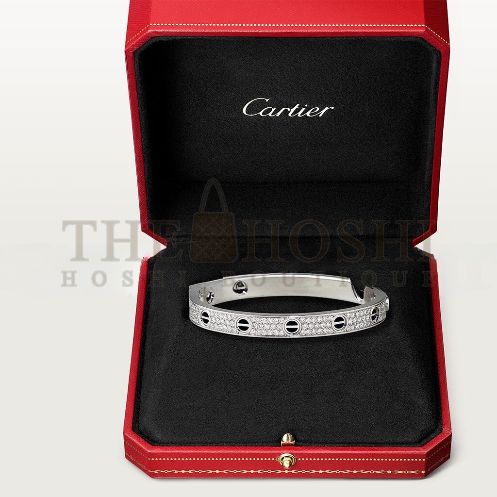 Ca*t1er LOVE BRACELET, D1am0nd-PAVED, CERAMIC N6032417 Master Quality