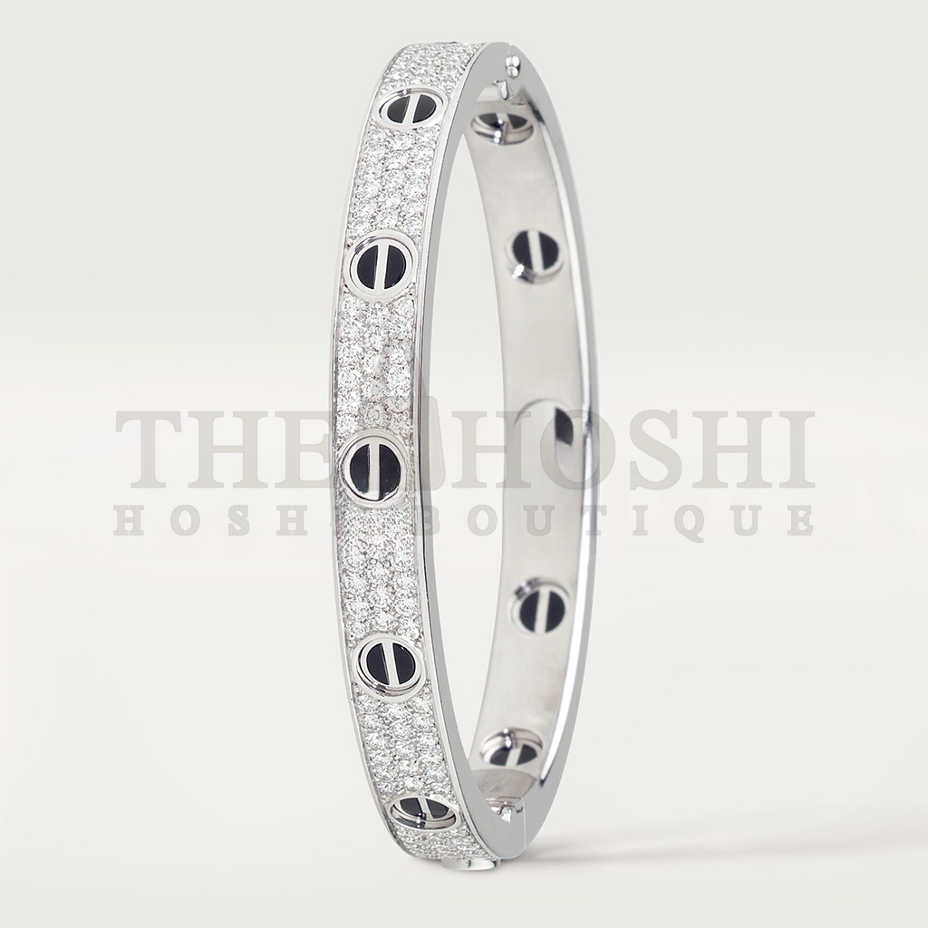 Ca*t1er LOVE BRACELET, D1am0nd-PAVED, CERAMIC N6032417 Master Quality