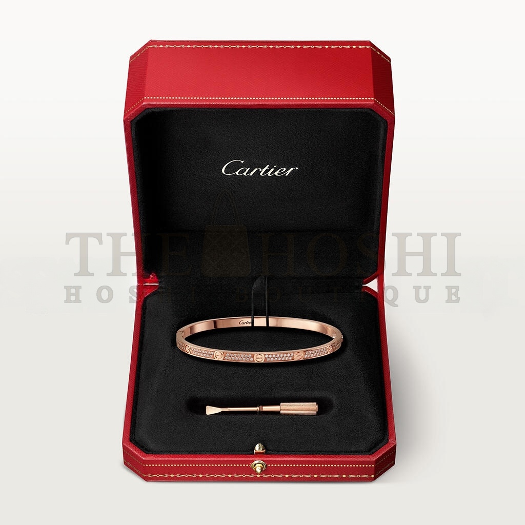 Ca*t1er  LOVE BRACELET, SMALL MODEL, PAVED N6710717 Master Quality