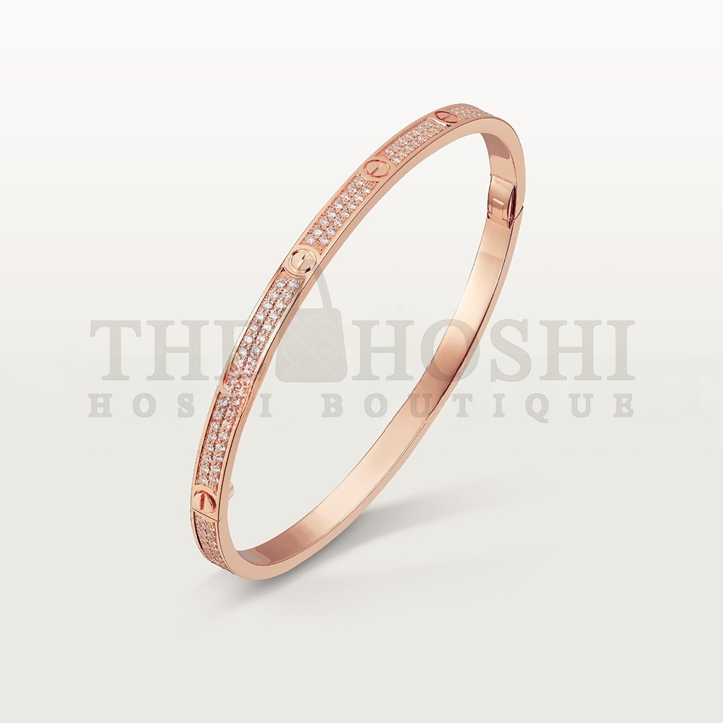 Ca*t1er  LOVE BRACELET, SMALL MODEL, PAVED N6710717 Master Quality