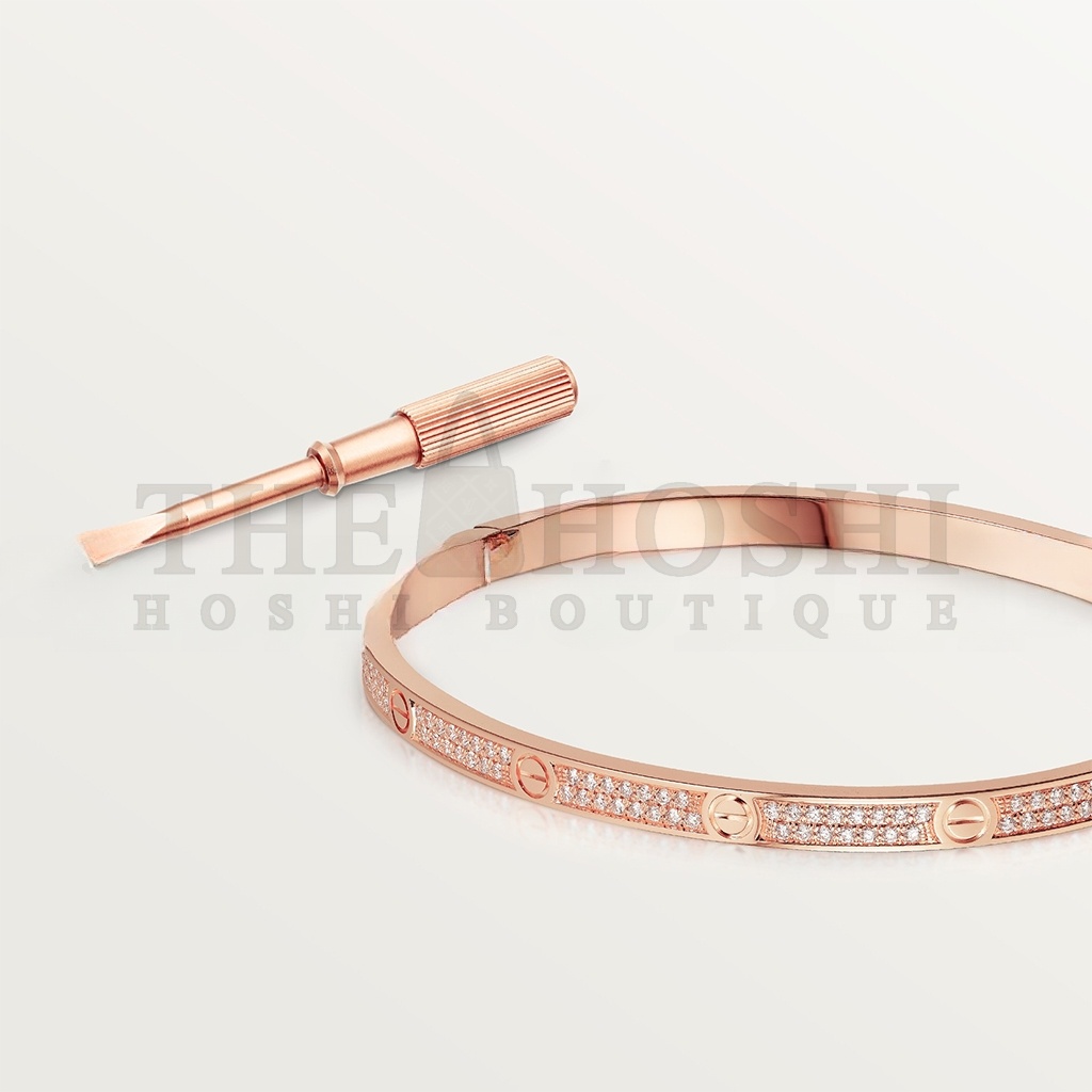 Ca*t1er  LOVE BRACELET, SMALL MODEL, PAVED N6710717 Master Quality