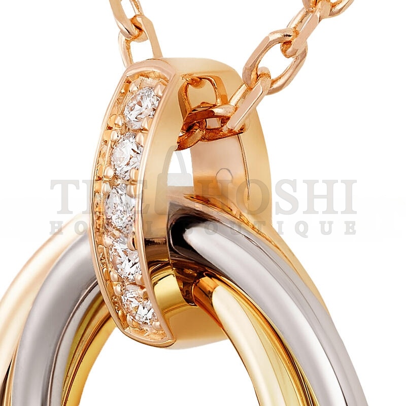 Ca*t1er TRINITY NECKLACE B7058700 Master Quality