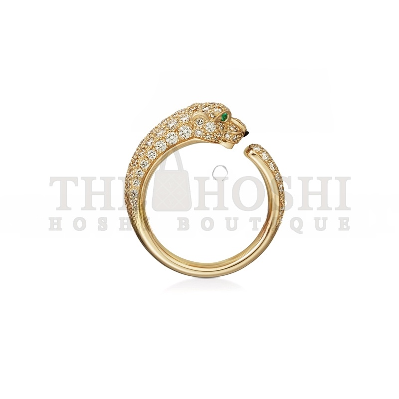 Ca*t1er PANTHÈRE DE Ca*t1er RING, SMALL MODEL, PAVED N4765500 Master Quality