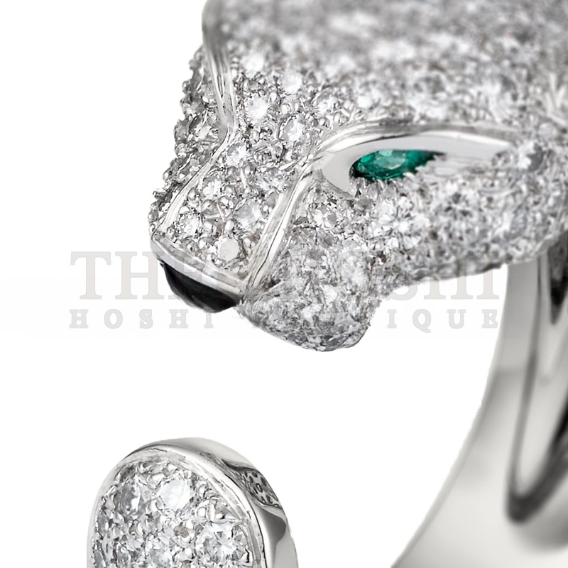 Ca*t1er PANTHÈRE DE Ca*t1er RING, MEDIUM MODEL, PAVED N4225200 Master Quality