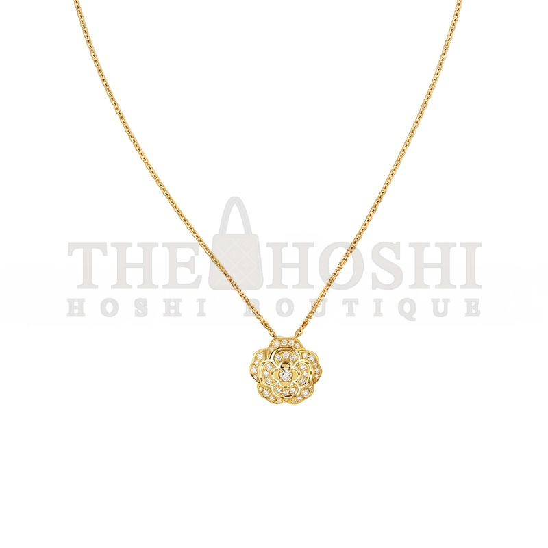 Ch**el BOUTON DE CAMÉLIA NECKLACE Ref. J12037 Master Quality