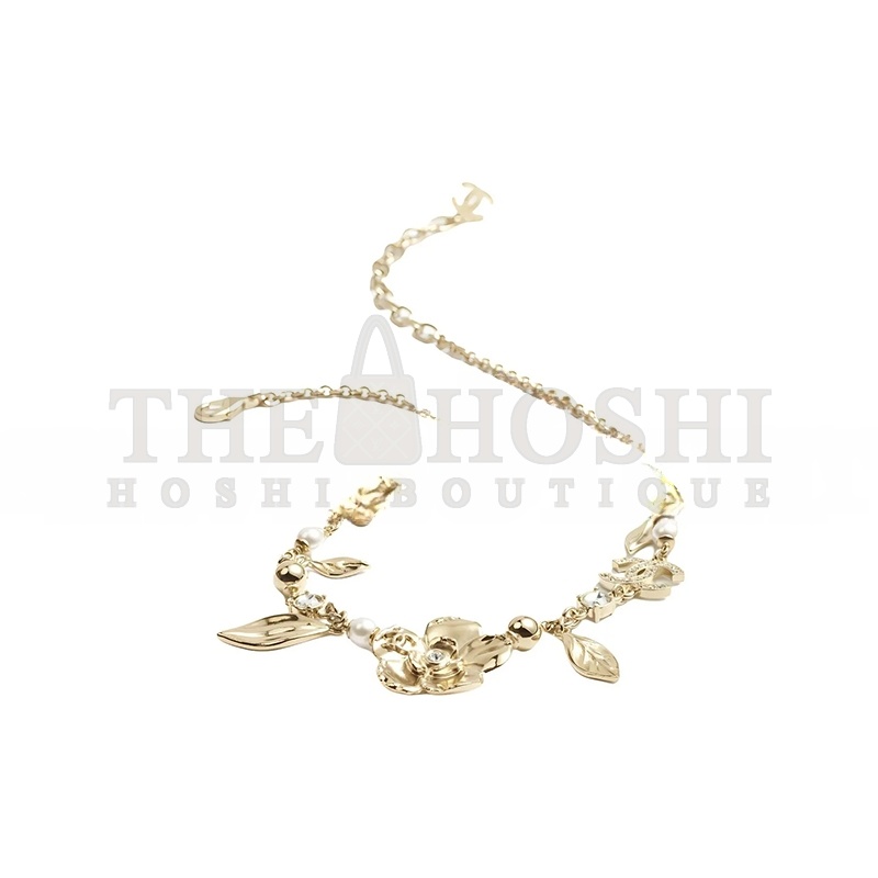 Ch**el FLORAL LEAF PENDANT NECKLACE ABE307 Master Quality