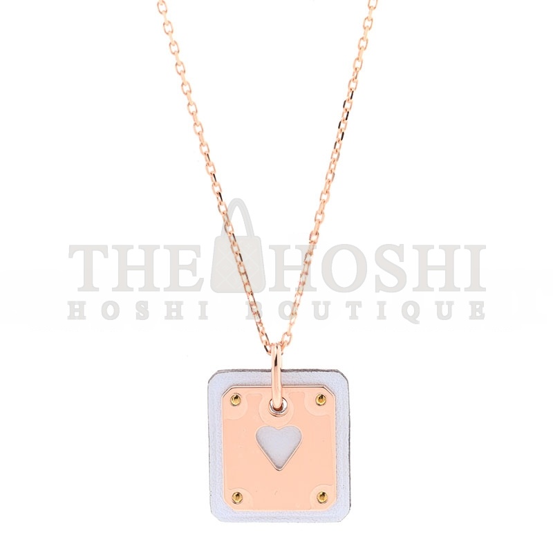 H**me5 ROSE GOLS PLATED SWIFT AS DE COEUR NECKLACE BLEU BRUME Master Quality