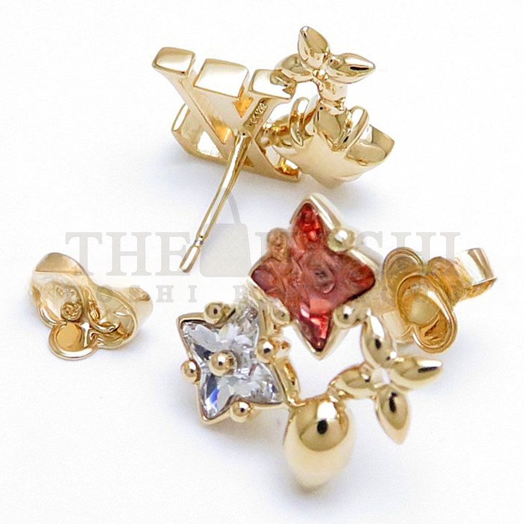 L0vis Vvtt0n METAL CRYSTAL LOULOUGRAM MONOGRAM FLOWERS EARRINGS GOLD M00788 Master Quality