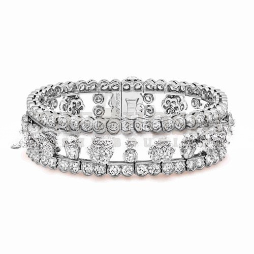 V*n Cl**f ARPELS SNOWFLAKE BRACELET - PLATINUM, D1am0nd VCARO3RH00 Master Quality