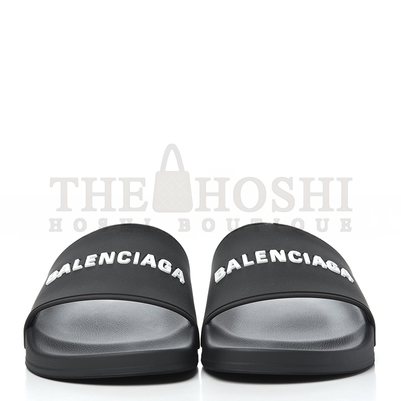 Ba1en*iaga PVC LOGO MENS POOL SLIDE SANDALS BLACK Master Quality