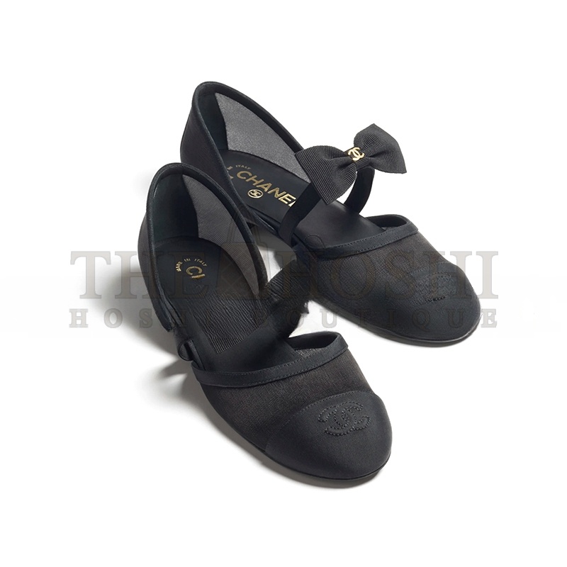 Ch**el MARY JANES MESH & GROSGRAIN G46701 Master Quality