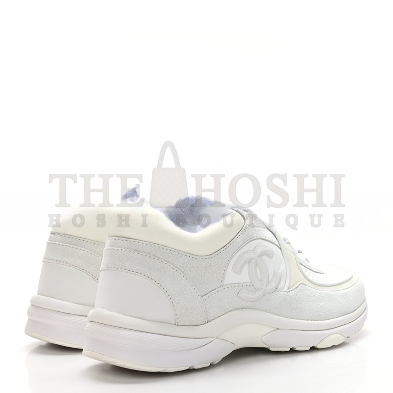 Ch**el SUEDE CALFSKIN FABRIC CC SNEAKERS 1245759 Master Quality