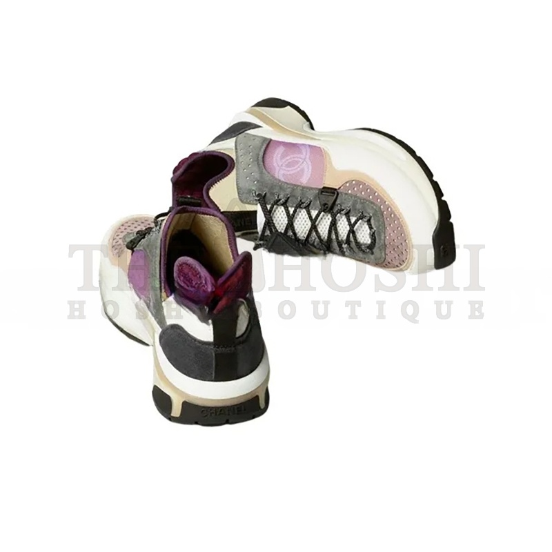 Ch**el SNEAKERS FABRIC, SUEDE CALFSKIN, MESH & FABRIC WHITE, GRAY, PURPLE G39488 Y56142 K4944 Master Quality