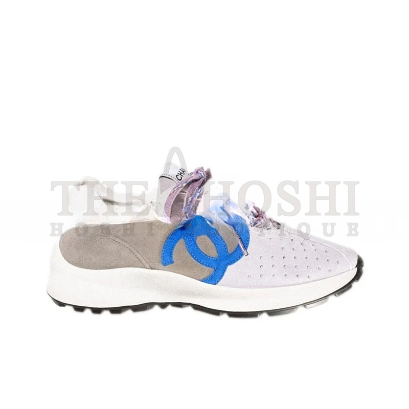 Ch**el SNEAKERS SUEDE KIDSKIN LIGHT PURPLE, BLUE & DARK GRAY G39074 X56563 K4279 Master Quality
