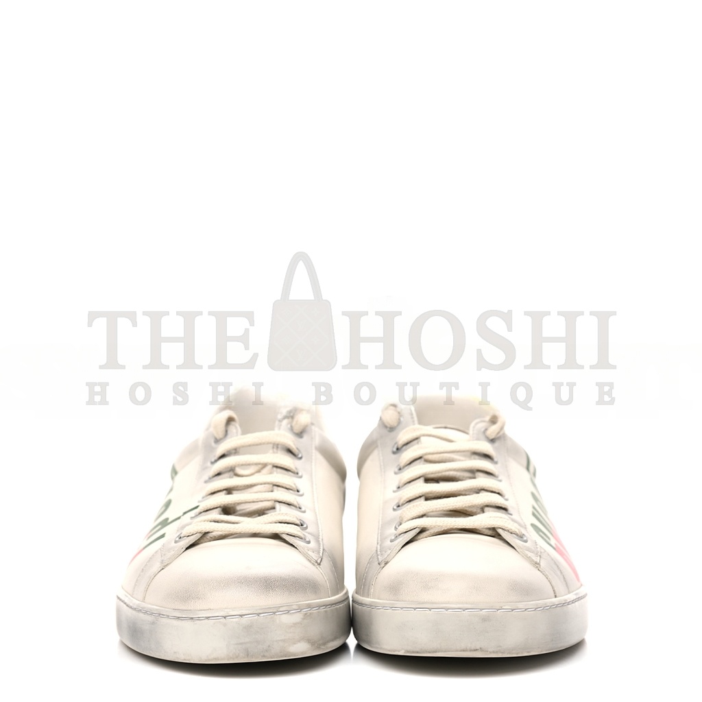 Gvc*1 DISTRESSED CALFSKIN MENS ACE BLADE SNEAKERS 11 923484 Master Quality