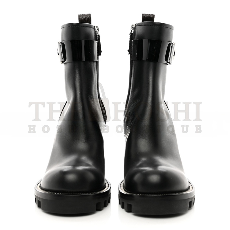 L0vis Vvtt0n CALFSKIN STAR TRAIL ANKLE BOOTS 38 BLACK 1409847 Master Quality