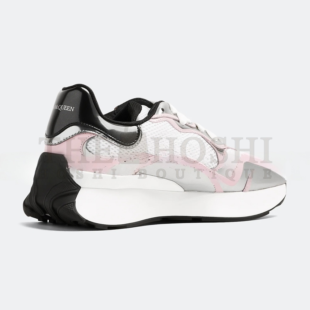 A1exa*der Mcqv*en SILVER ROUND TOE LACE UP SNEAKERS 757485W4WN79944 Master Quality