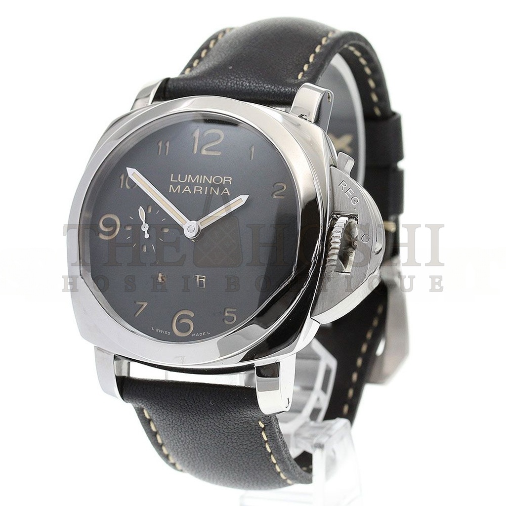 Pa*e*a1 LUMINOR MARINA 1950 STAINLESS STEEL 44MM CUSHION BLACK WATCH PAM359 Master Quality