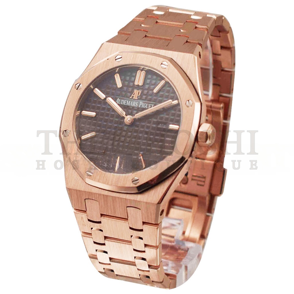 AUDEMARS P1g*et ROYAL OAK LADIES 33MM ROSE GOLD BRACELET WITH BROWN DIAL WATCH 67650OR.OO.1261OR.01 Master Quality